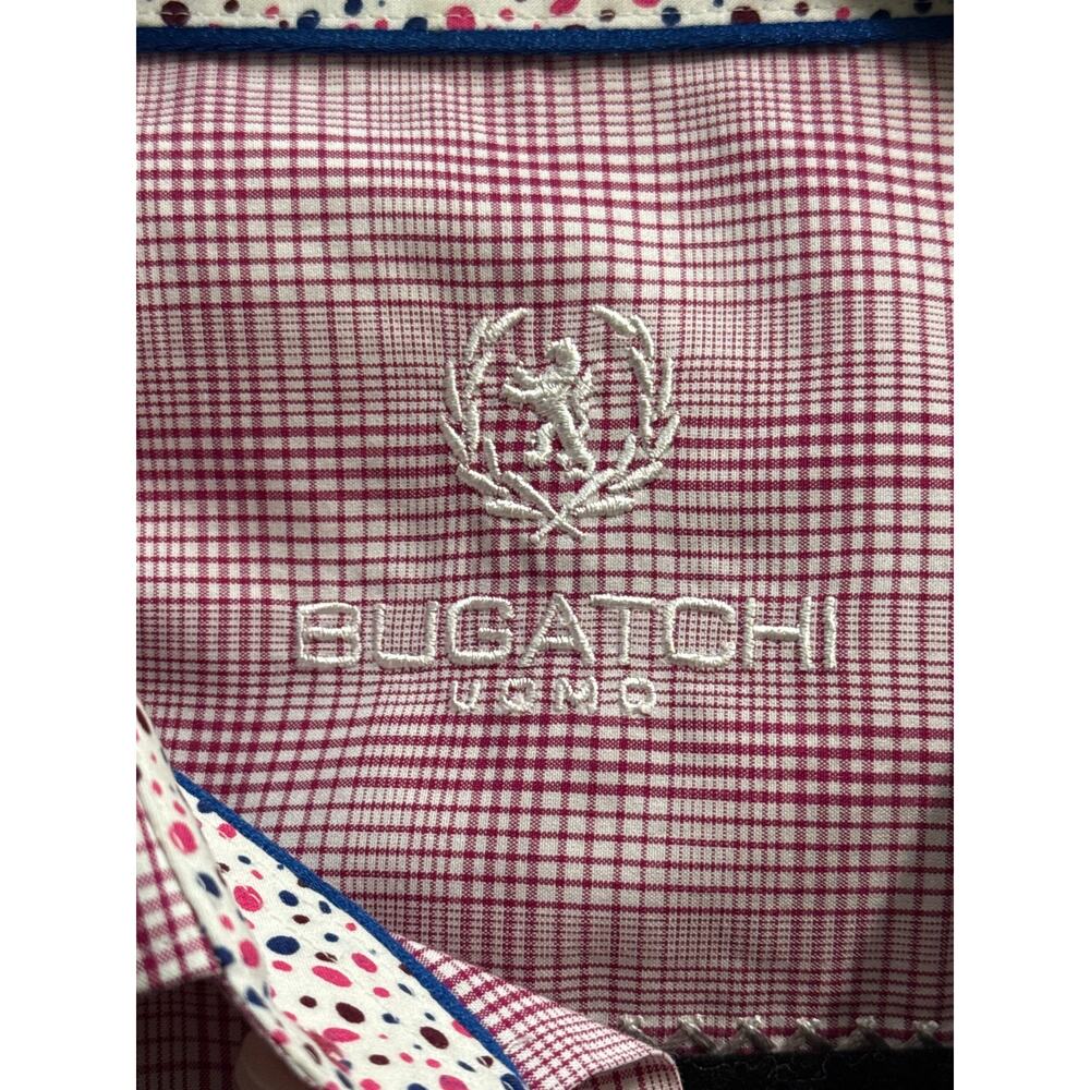 Bugatchi Abstract Cuff Plaid Button Down Dress Sh… - image 5